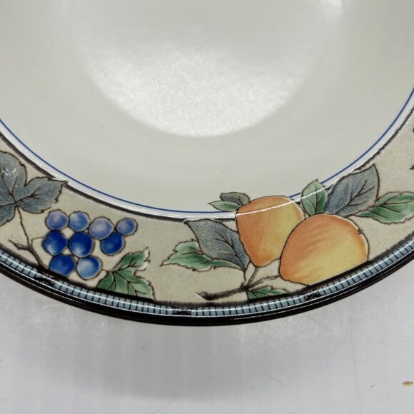 Mikasa Garden Harvest Intaglio CAC29 Soup Bowl 9 3/8" Pears Grapes Fruit – Vinta - Picture 6 of 9